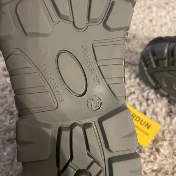 TAERDUN Safety Chelsea Work Boots Men’s 7.5 Black Slip/Oil Resistant Steel-Toe - Picture 7 of 8